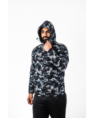 Espérance Sportive de Tunis K-Way Army Noir et Blanc avec Motifs Militaires